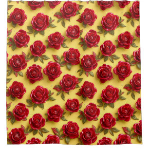 3d red roses pattern