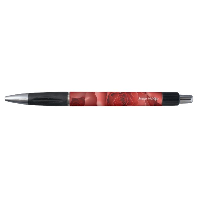 3D Red Roses Seamless Pattern Pen (Front)