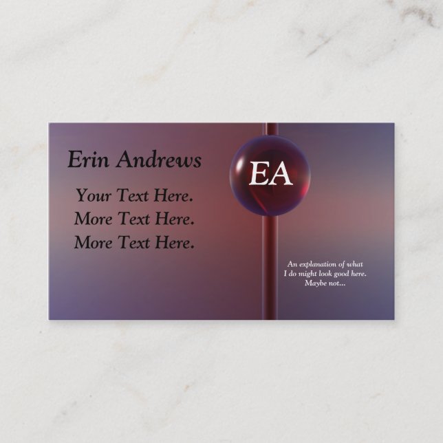 3D Red Ruby Business Business Card (Front)