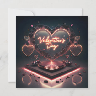 3d render with text Happy Valentine's Day Holiday Card