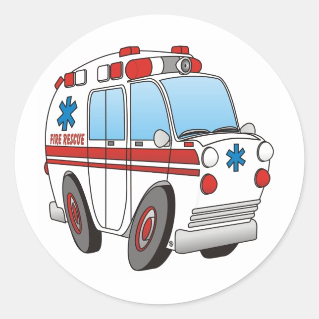 3D Rescue Classic Round Sticker (Front)