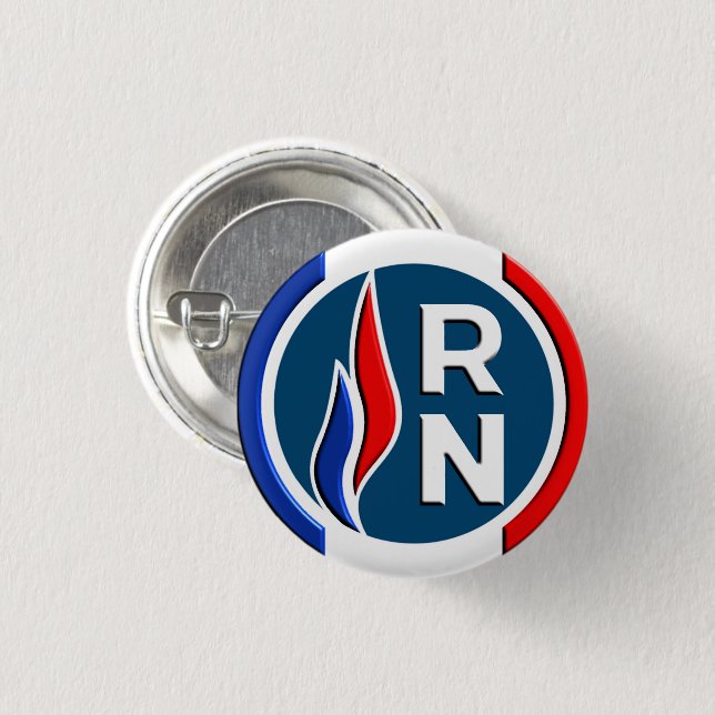 3D RN Badge 1 Inch Round Button (Front & Back)