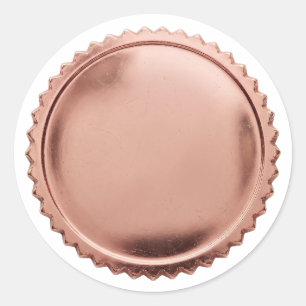 3D Rose Gold Foil Seal Starburst Award Medal