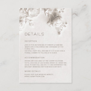 3D Roses Wildflowers White Enclosure Card