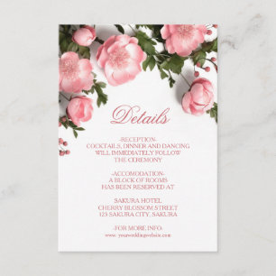 3D Roses Wildflowers White Enclosure Card