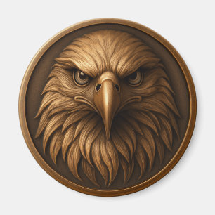 3D Royal Eagle Head Medallion Style Magnet