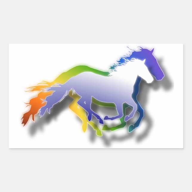 3D Running Horses Sticker (Front)