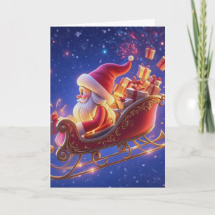 3D Santa Claus Christmas Greeting Card – Festive H