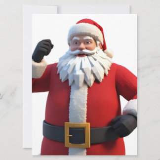 3D Santa Claus Christmas Greeting Card – Festive H