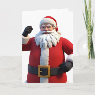 3D Santa Claus Christmas Greeting Card – Festive H
