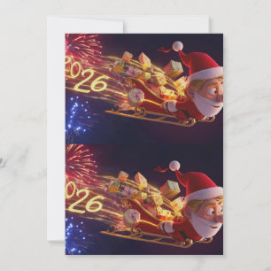3D Santa Claus Christmas Greeting Card – Festive H