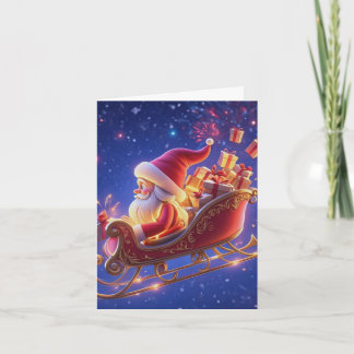 3D Santa Claus Christmas Greeting Card – Festive H