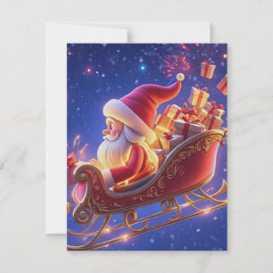 3D Santa Claus Christmas Greeting Card – Festive H
