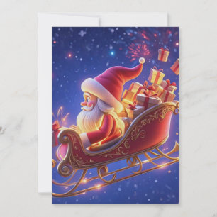 3D Santa Claus Christmas Greeting Card – Festive H