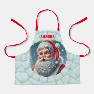 3D Santa Claus Christmas Personalized Kids Apron