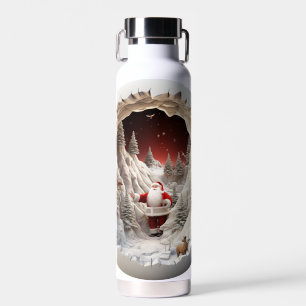 3D Santa claus Christmas Water Bottle