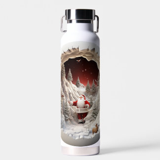 3D Santa claus  Christmas Water Bottle