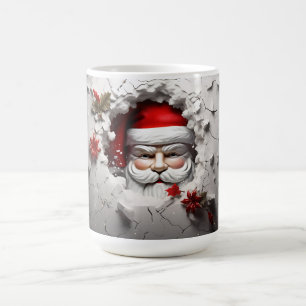 3D Santa Smash Coffee Mug