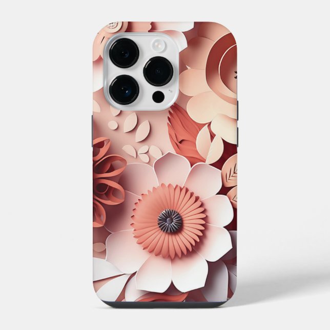 3D Shades of Peach iPhone Case (Back)