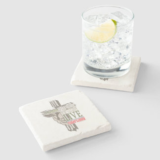 3D Shadow Cross Sacrificial Lamb Born To Die Stone Coaster
