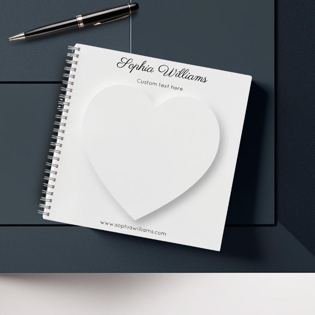 3D shadow white heart minimalist  Notebook (Creator Uploaded)