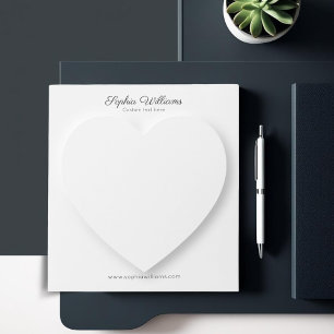 3D shadow white heart minimalist  Notepad