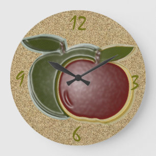 3D Shiny Apples (textured) Wall Clock