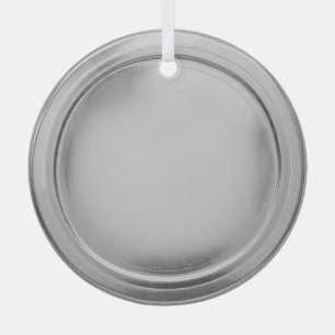 3D Silver Foil Seal Elegant Excellence Award Medal Glass Ornament