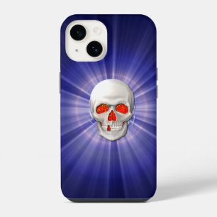 3D Skull - Angel of Death with Fire Eyes iPhone 14 Case