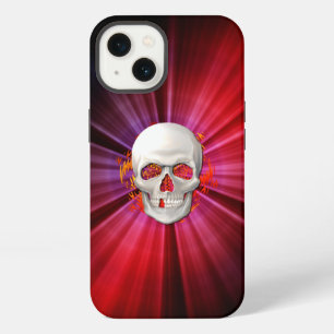 3D Skull in Glowing Fire iPhone 13 Case