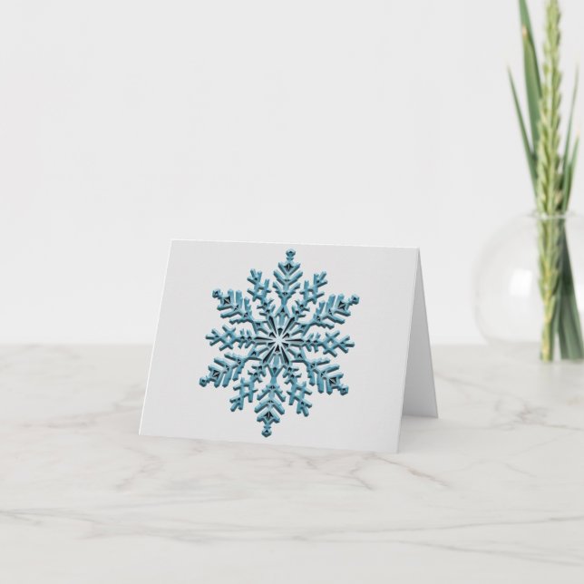 3D Snowflake Card (Front)