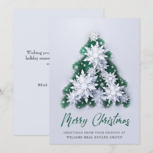3D Snowflakes Christmas Corporate Greeting Holiday Card