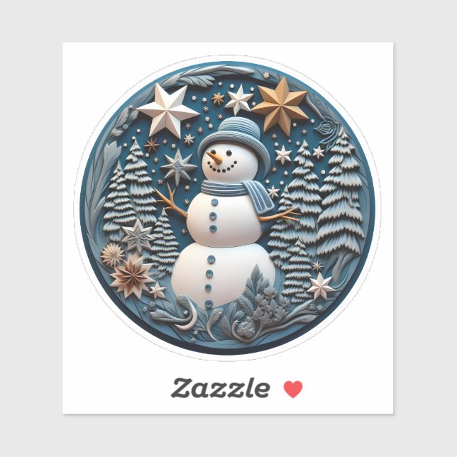 3D Snowman Chirstmas  (Sheet)