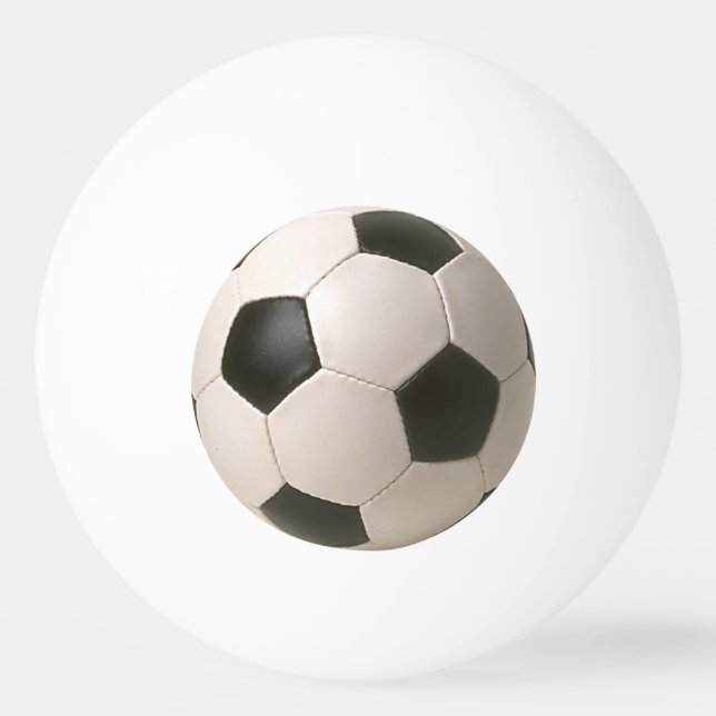 3D Soccerball Black White Football Ping Pong Ball (Back)