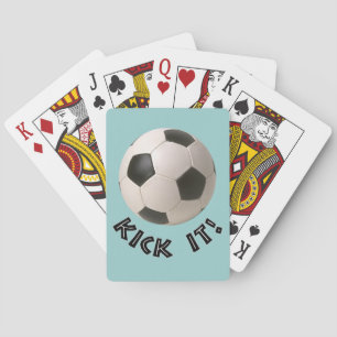3D Soccerball Sport Kick It Playing Cards