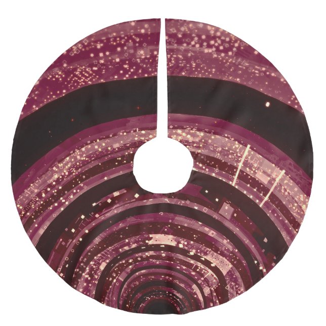 3D space, sci-fi background. Brushed Polyester Tree Skirt (Front)