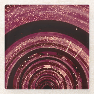3D space, sci-fi background. Glass Coaster