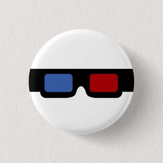 3D specs 1 Inch Round Button (Front)