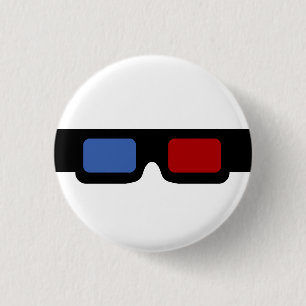 3D specs 1 Inch Round Button