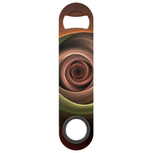 3D Spiral Abstract Warm Colours Modern Fractal Art Bar Key