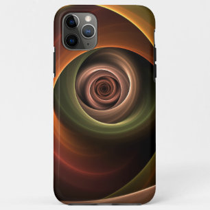 3D Spiral Abstract Warm Colours Modern Fractal Art iPhone 11 Pro Max Case