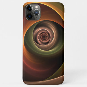 3D Spiral Abstract Warm Colours Modern Fractal Art iPhone 11 Pro Max Case
