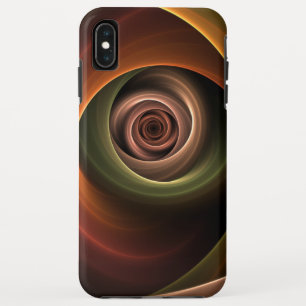 3D Spiral Abstract Warm Colours Modern Fractal Art iPhone XS Max Case