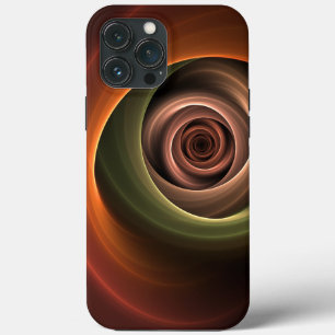 3D Spiral Abstract Warm Colours Modern Fractal Art iPhone 13 Pro Max Case