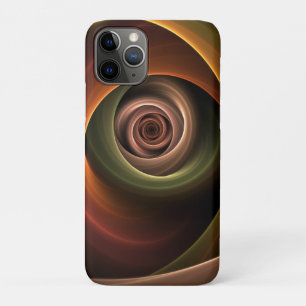 3D Spiral Abstract Warm Colours Modern Fractal Art iPhone 11 Pro Case