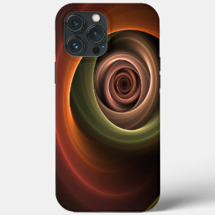 3D Spiral Abstract Warm Colours Modern Fractal Art iPhone 13 Pro Max Case