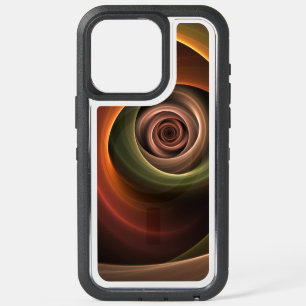 3D Spiral Abstract Warm Colours Modern Fractal Art iPhone 15 Pro Max Case