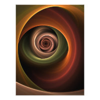 3D Spiral Abstract Warm Colours Modern Fractal Art
