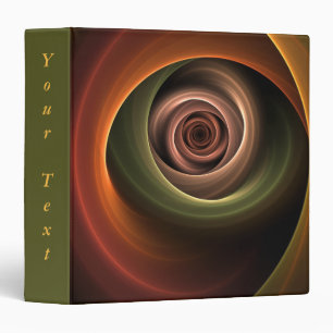 3D Spiral Abstract Warm Colours Modern Fractal Nam Binder