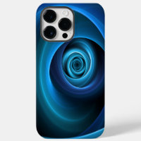 3D Spiral Blue Colours Modern Abstract Fractal Art